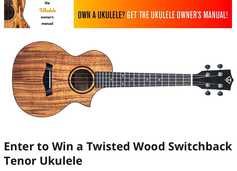 Win a Twisted Wood Switchback Ukulele